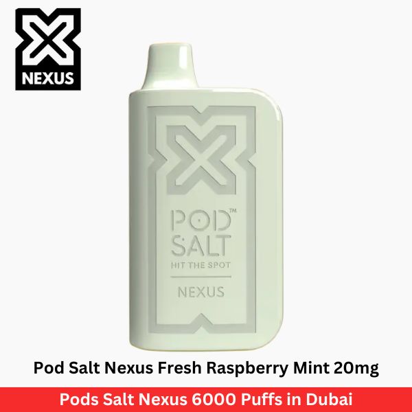 Pod Salt Nexus Fresh Raspberry Mint 20mg 6000 Puffs in Dubai - Uaevapershop in UAE