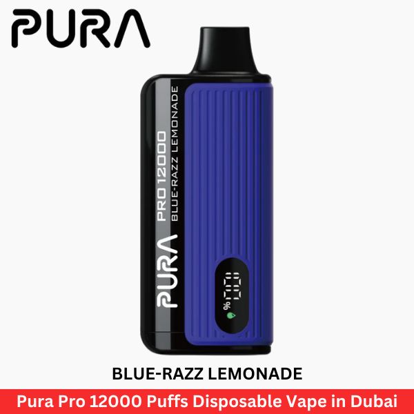 Pura Pro 12000 Puffs Disposable Blue Razz Lemonade Vape in Dubai - Uaevapershop in UAE