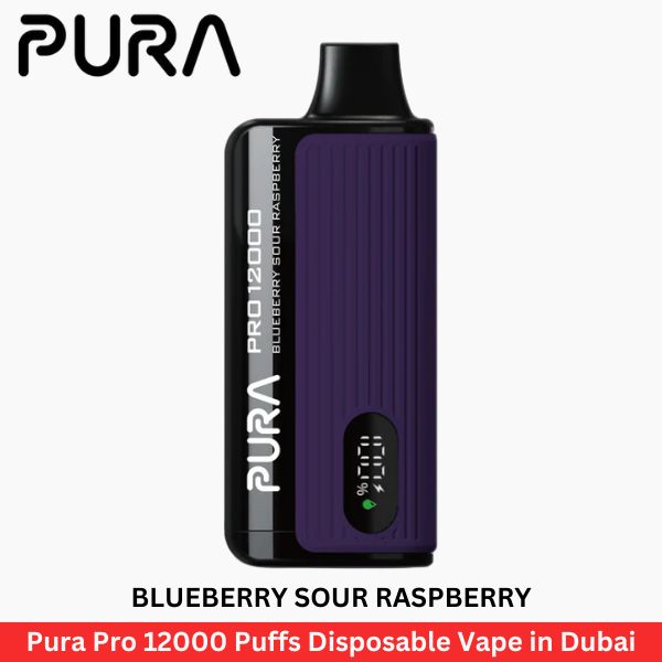 Pura Pro 12000 Puffs Disposable Blueberry Sour Raspberry Vape in Dubai - Uaevapershop in UAE