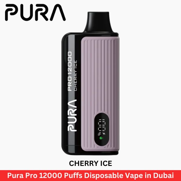 Pura Pro 12000 Puffs Disposable Cherry Ice Vape in Dubai - Uaevapershop in UAE