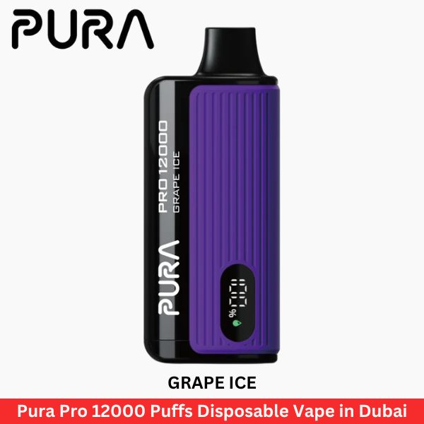 Pura Pro 12000 Puffs Disposable Grape Ice Vape in Dubai - Uaevapershop in UAE