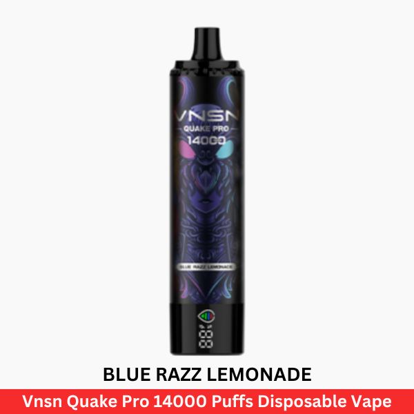 Vnsn Quake Pro 14000 Puffs Blue Razz Lemonade Disposable Vape - Uaevapershop in UAE