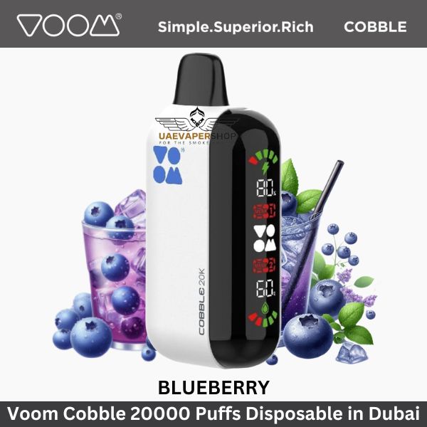 Voom Cobble 20000 Puffs Disposable Blueberry - Uaevapershop in UAE