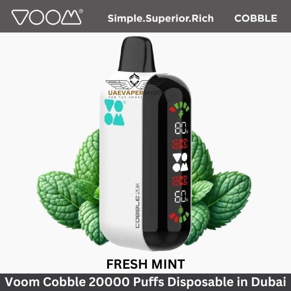 Voom Cobble 20000 Puffs Disposable Fresh Mint - Uaevapershop in UAE