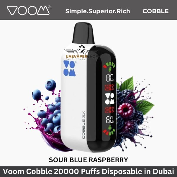 Voom Cobble 20000 Puffs Disposable Sour Blue Raspberry - Uaevapershop in UAE