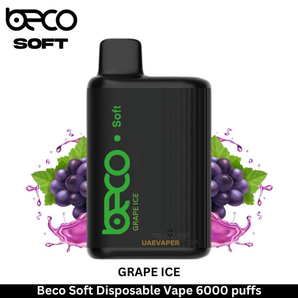 Beco Soft Disposable Vape Grape Ice 6000 puffs - Uaevapershop in UAE