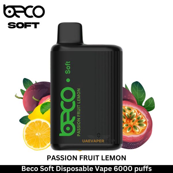 Beco Soft Disposable Vape Passion Fruit Lemon 6000 puffs - Uaevapershop in UAE