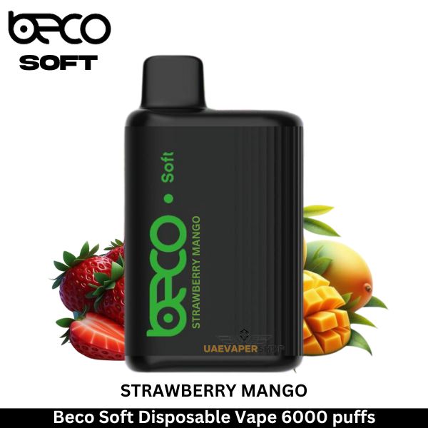 Beco Soft Disposable Vape Strawberry Mango 6000 puffs - Uaevapershop in UAE