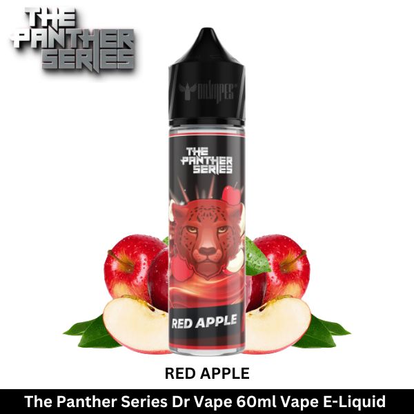 The Panther Series Dr Vape 60ml Red Apple Vape E Liquid - Uaevapershop in UAE