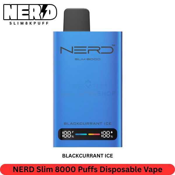 NERD Slim 8000 Puffs Blackcurrant Ice Disposable Vape