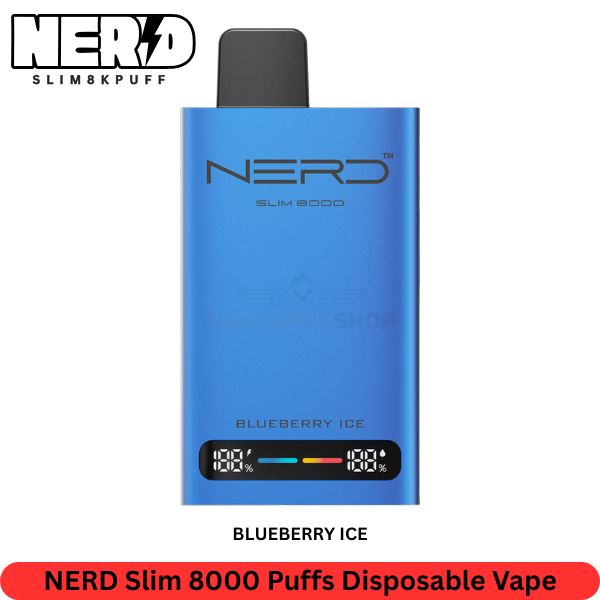 NERD Slim 8000 Puffs Blueberry Ice Disposable Vape