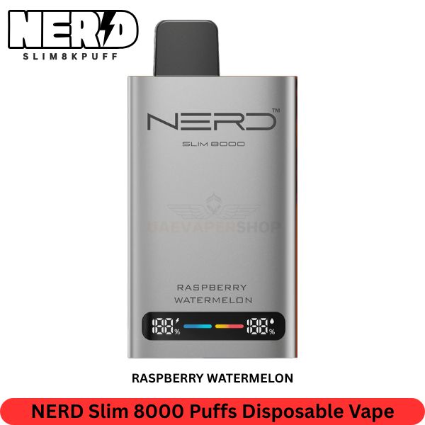 NERD Slim 8000 Puffs Raspberry Watermelon Disposable Vape