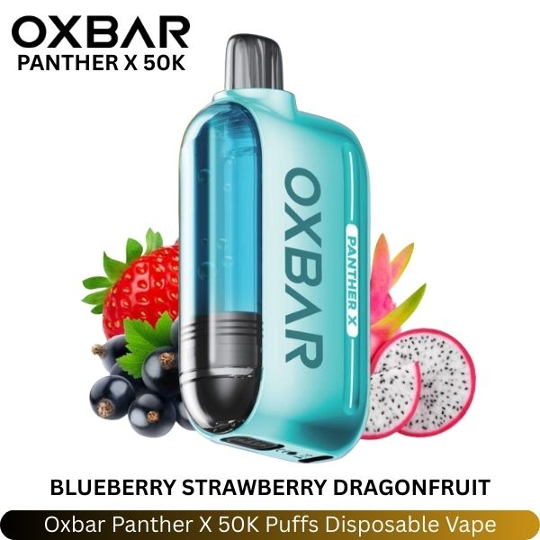 Oxbar Panther X 50K Puffs Blueberry Strawberry Dragonfruit Disposable Vape