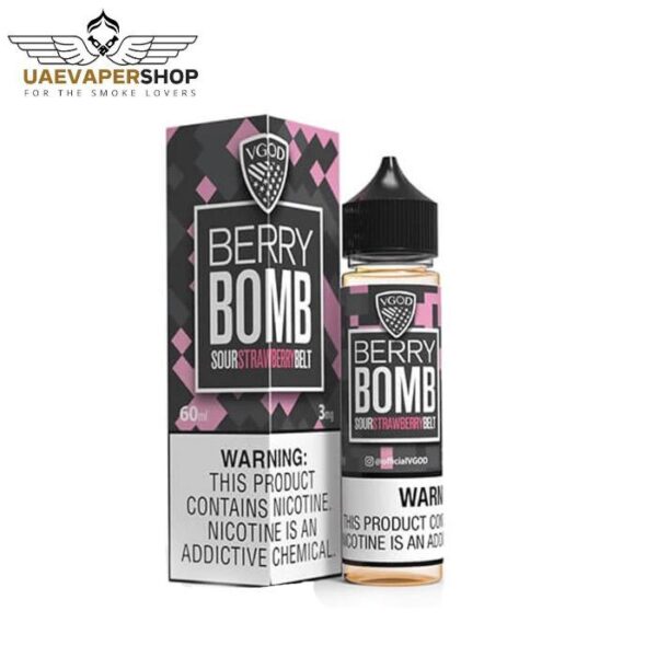 VGOD Berry Bomb 60ml Best Buy Now Online Shop UAE Vaper FLAVOUR: VGOD SOUR STRAWBERRY NICOTINE: 3MG 60-ML Unicorn Bottle 30% PG 70% VG