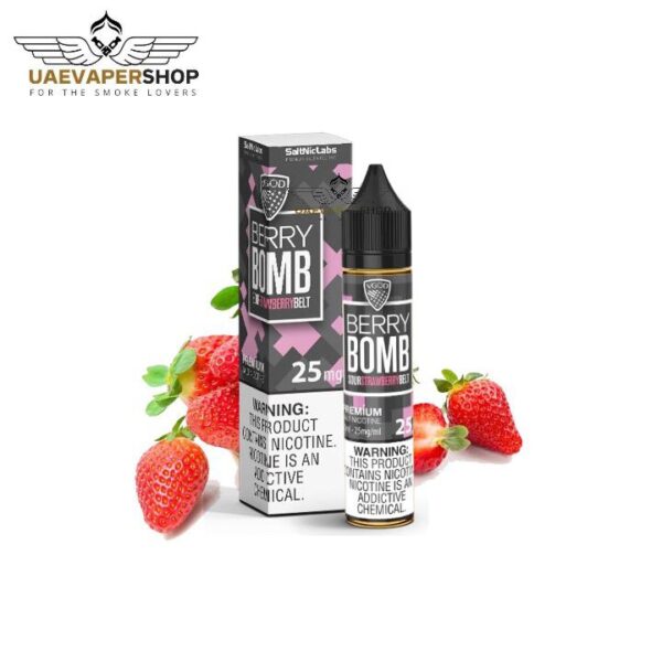 VGOD Berry Bomb Salt Nic Buy 30ml Best Salt Nic Now In Uae Flavor: Strawberry VG/PG: 50VG/50PG Nicotine Strength: 25mg, 50mg Content: 30ml Manufactured by: USA