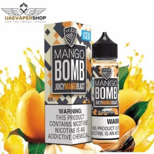VGOD iced Mango Bomb Buy 60ml Best Premium E-liquid Now UAE Features: Brand VGOD Premium E-liquid Flavor: MANGO Iced VG/PG: 70VG/30PG Manufactured by: USA