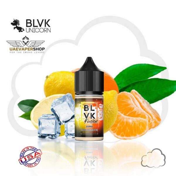 BLVK FUSION Best Lemon Tangerine Ice Buy 30ml Salt Nic Vape Shop: Lemon with Tangerine Ice 30ml 35mg WARNING: NOT FOR SUB-OH-OHM USE - USE ON POD DEVICES ONLY