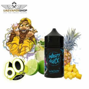 Nasty Juice Slow Blow Best Vape Flavors Buy 60ml UAE Vaper Brand Name: Nasty Flavor Profile: Pineapple, Lemonade, Lime Soda, Beverage, Menthol VG/PG: 70VG/30PG