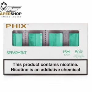 Phix pod flavors Buy Spearmint Pods 5% For Best Phix Vape Equal to Around 2 Packs of Cigarettes 400 – 440 Puffs Per Pod Juice: 1.5mL Great For MTL Vaping Dubai