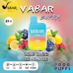 Vabar Supra 7000 Puffs Disposable Blue Razz Lemonade Best Buy Online Uae Vaper