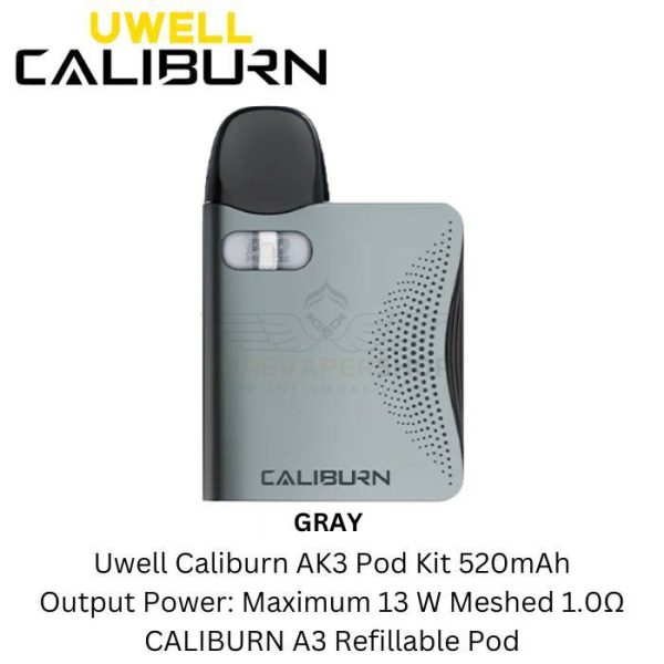 Best Uwell Caliburn Ak3 Pod Kit Gray Vape 520mah Buy Near Me Uae