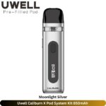 Uwell Caliburn X Pod System Kit Moonlight Silver