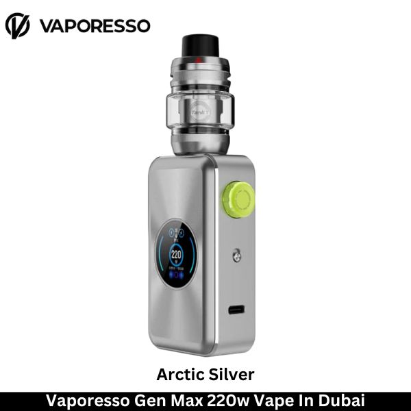 Vaporesso Gen Max 220w Vape Arctic Silver - Uaevapershop in UAE