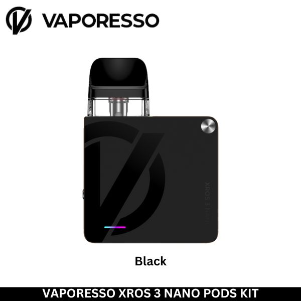 Vaporesso Xros 3 Nano Pods Kit - Uaevapershop in Dubai Vaporesso Xros 3 Nano Pods Kit Black - Uaevapershop in UAE