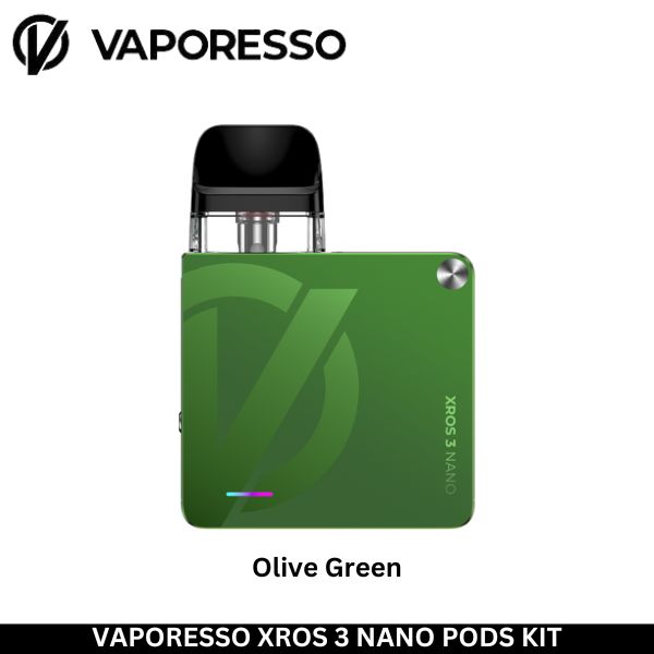 Vaporesso Xros 3 Nano Pods Kit - Uaevapershop in Dubai Vaporesso Xros 3 Nano Pods Kit Olive Green - Uaevapershop in UAE