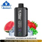 Disposable Vape Veiik C Fiber Strawberry Watermelon Bubblegum 40000 Puffs