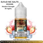 Elfliq Ice King Salt Nic Iced Strawberry Yakult Flavours 30MG
