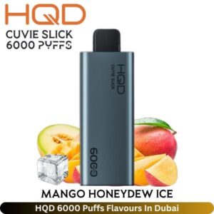 HQD 6000 Puffs Flavours In Dubai Nicotine (2%) 20mg - Uaevapershop in Dubai HQD Mango Honeydew Ice 6000 Puffs Flavours In Dubai