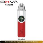 Oxva Nexlim Pod Vape Kit 40w Glory Red 1500mAh Battery