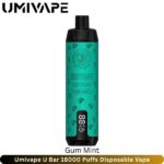 Umivape U Bar 18000 Puffs Gum Mint Disposable Vape