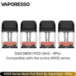 XROS Series 0.6Ω Mesh Pod 3ml By Vaporesso - 4Pcs