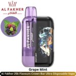 Al Fakher 25k Grape Mint Flavours Crown Bar Ultra Disposable