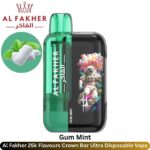 Al Fakher 25k Gum Mint Flavours Crown Bar Ultra Disposable