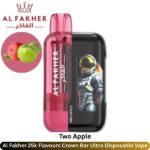 Al Fakher 25k Two Apple Flavours Crown Bar Ultra Disposable
