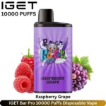 IGET Bar Pro 10000 Puffs Raspberry Grape Disposable Vape