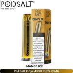 Pod Salt Onyx 4000 Puffs 20mg Mango Ice Flavors