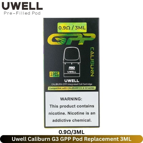 Uwell Caliburn G3 GPP Pod Replacement 3ml - Uaevapershop in Dubai Uwell Caliburn G3 GPP Pod Replacement 0.9Ω 3ML