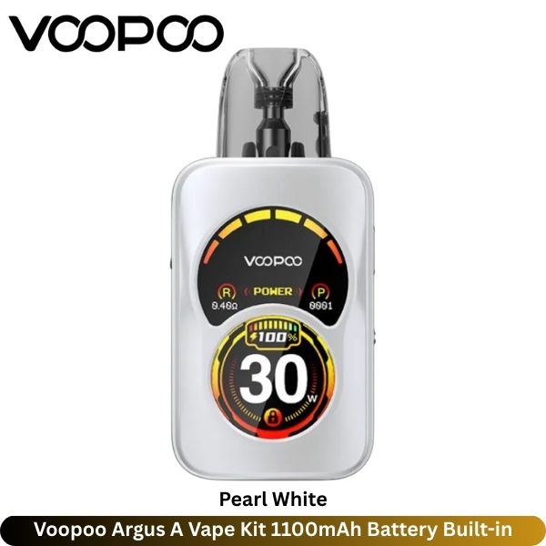 Voopoo Argus A Vape Kit 1100mAh Battery Built-in - Uaevapershop in Dubai Voopoo Argus A Vape Kit Pearl White 1100mAh Battery Built-in