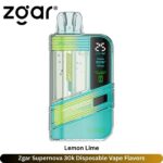 Zgar Supernova 30k Disposable Vape Lemon Lime Flavors