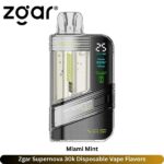 Zgar Supernova 30k Disposable Vape Miami Mint Flavors