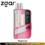 Zgar Supernova 30k Disposable Vape Peach Ice Flavors