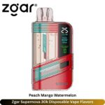 Zgar Supernova 30k Disposable Vape Peach Mango Watermelon Flavors
