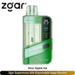 Zgar Supernova 30k Disposable Vape Sour Apple Ice Flavors