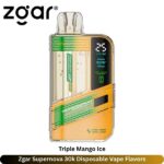 Zgar Supernova 30k Disposable Vape Triple Mango Ice Flavors