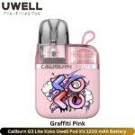 Caliburn G3 Lite Koko Uwell Pod Kit Graffiti Pink