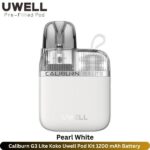 Caliburn G3 Lite Koko Uwell Pod Kit Pearl White